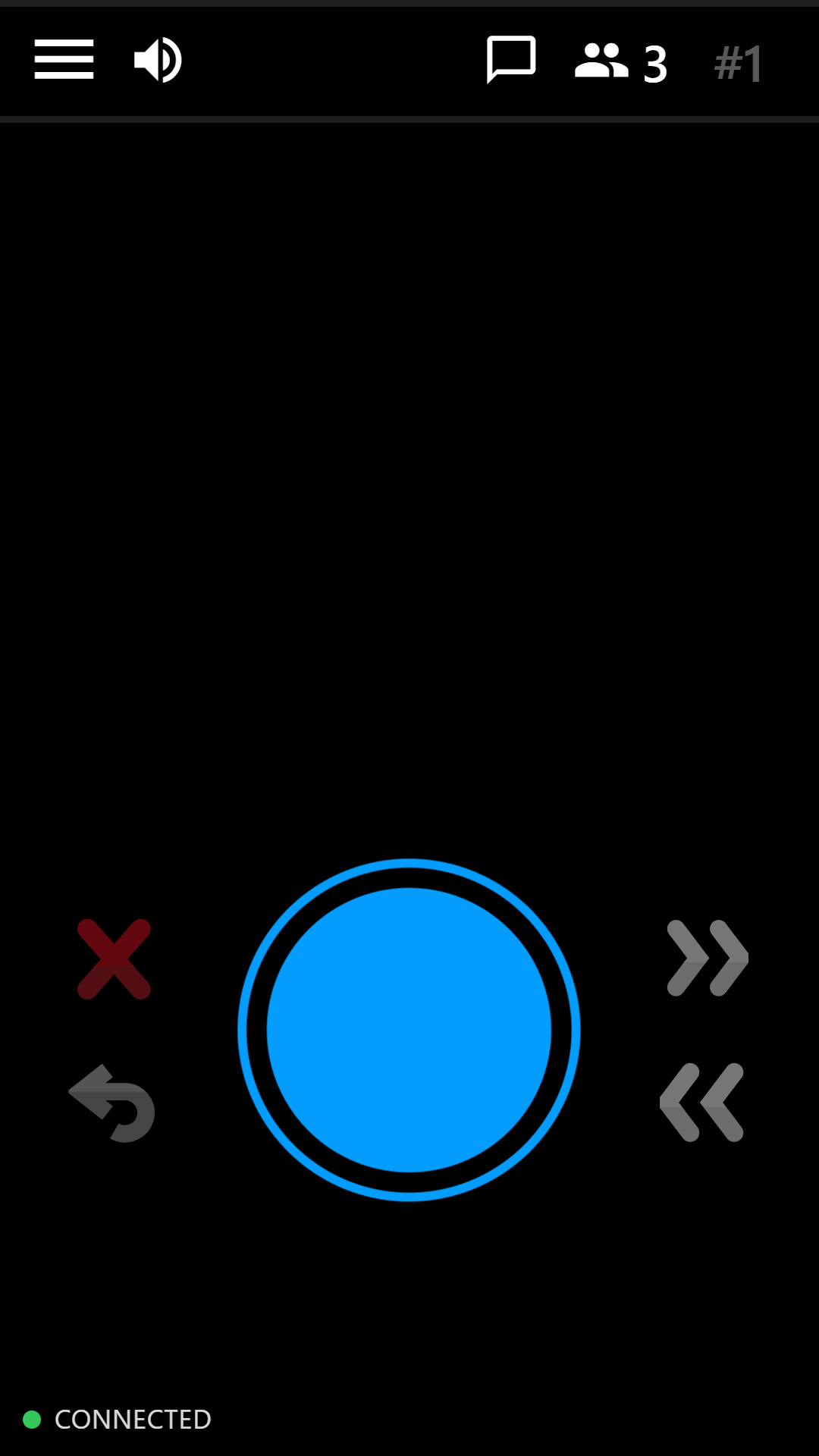 CB Radio X main talk screen