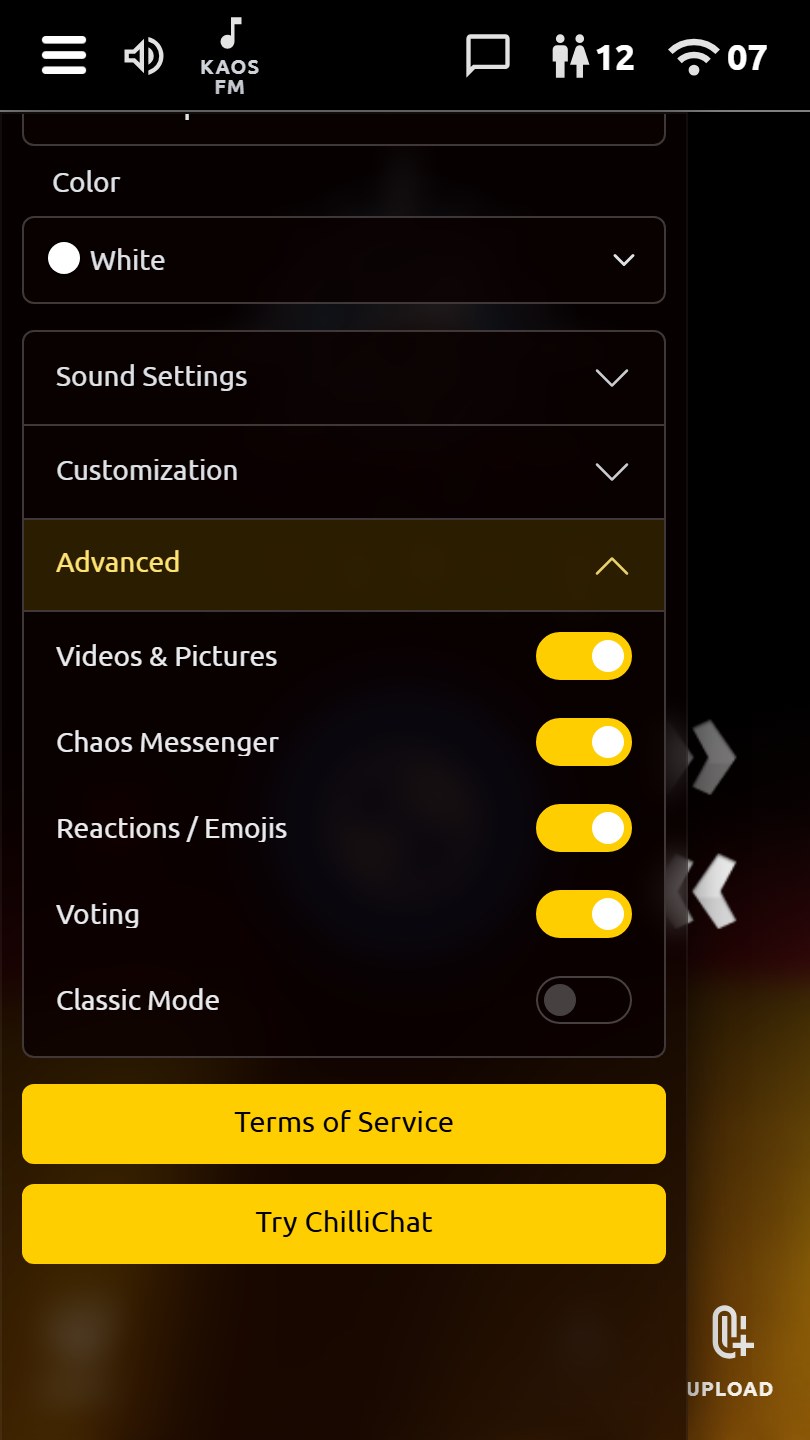 Advanced settings