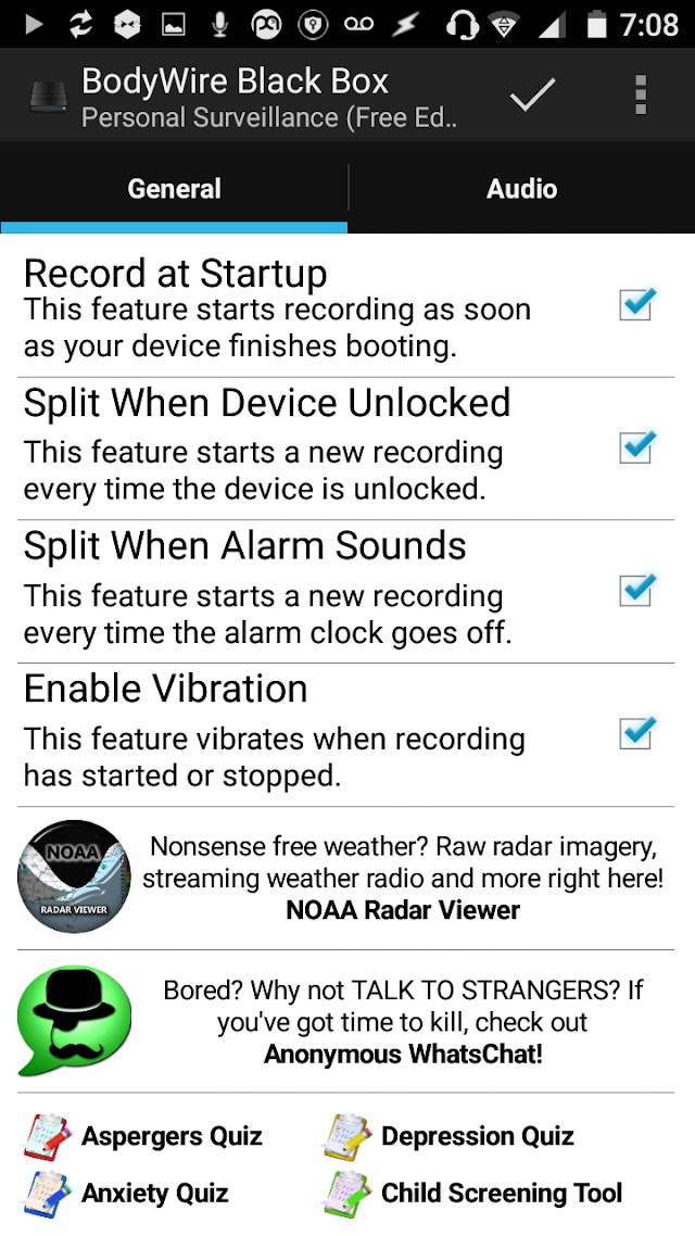 BodyWire Black Box (Audio Surveillance DVR) screenshot 2