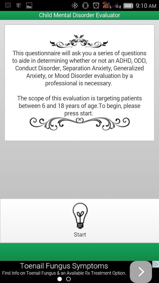 Child Mental Screening / Evaluation / Test screenshot 1