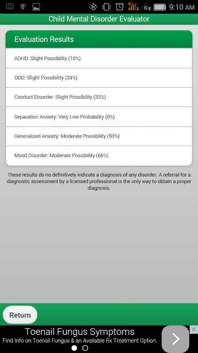 Child Mental Screening / Evaluation / Test screenshot 3